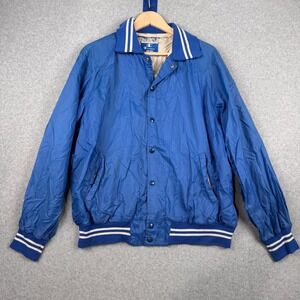 Vintage Champion Jacket Mens XL Blue Yellow USAR Windbreaker Bomber Snap US Army